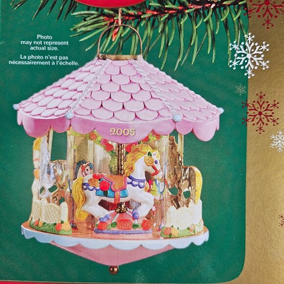 Vintage Heirloom Pretty Ponies Carousel Christmas Tree Ornament # 77 Illuminates - Picture 2 of 11